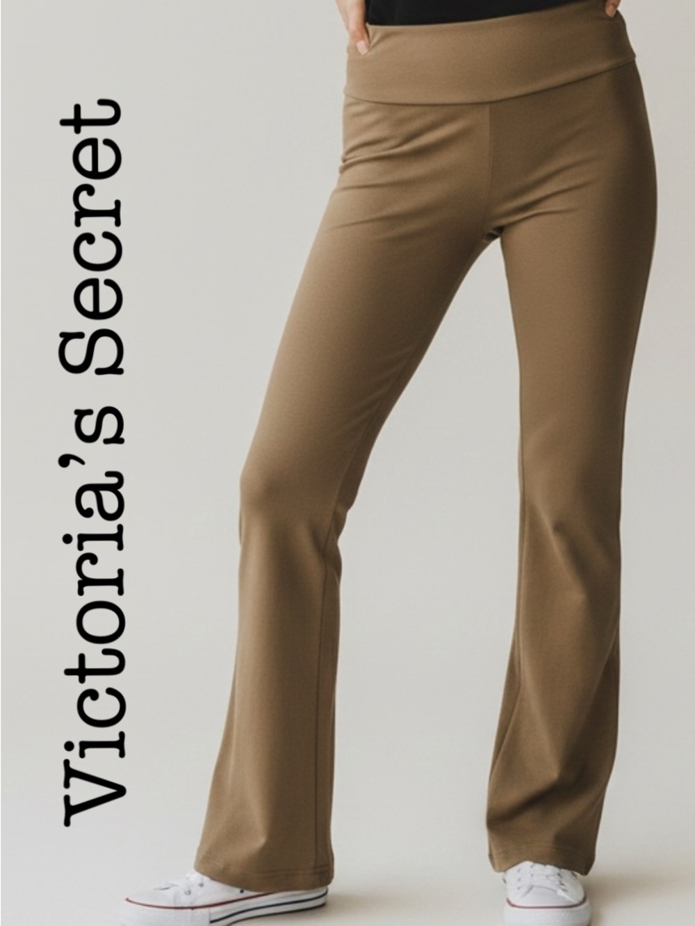 New Victoria's Secret Olive Flared High-Waist Pants Size XLarge